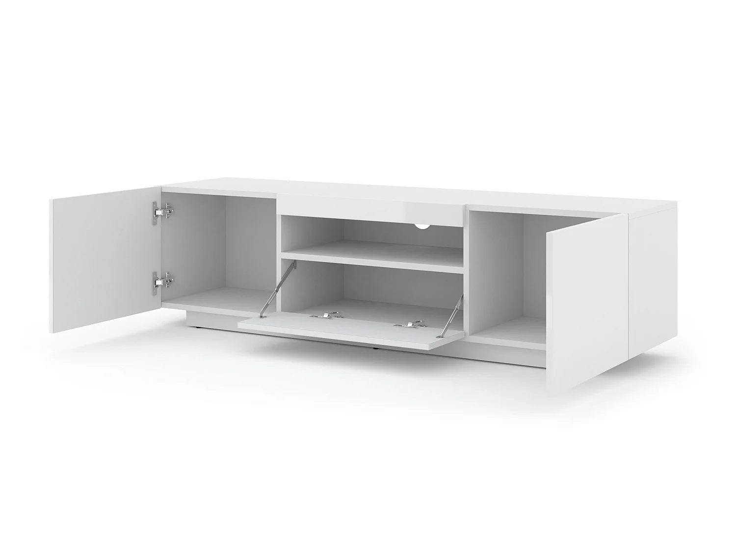 Table de télévision AURA 150x37x42 AUCUNE LED Blanc
