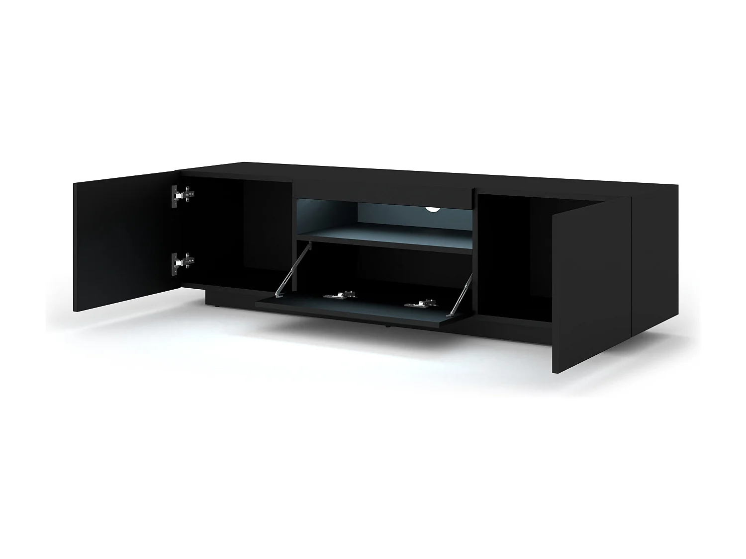Table de télévision AURA LED 150x37x42 Noir