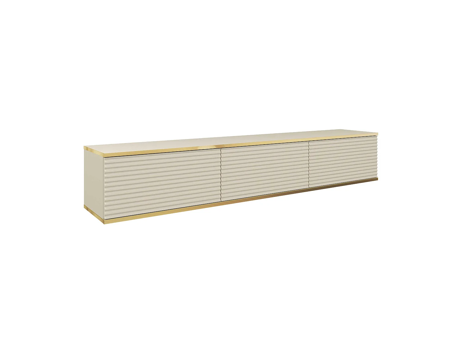 Table de télévision ORO MDF RTV175 175x32x30 Crème & Doré