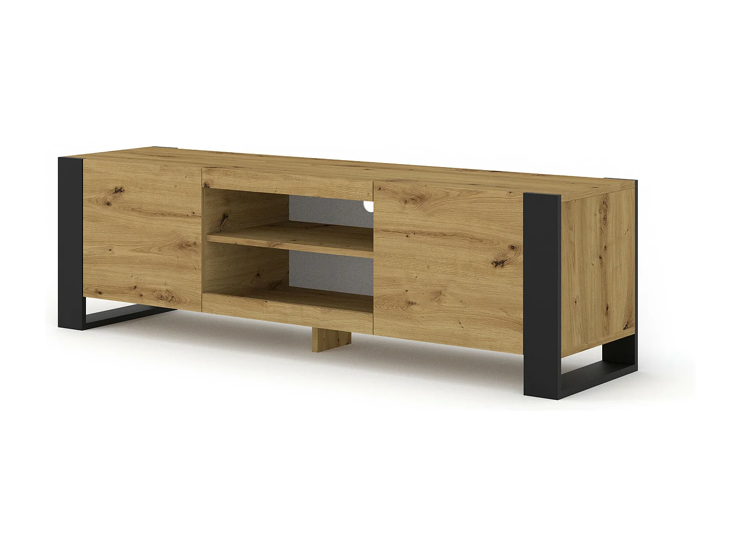 Mesa TV MONDI 158x40x47 Crema & Negro