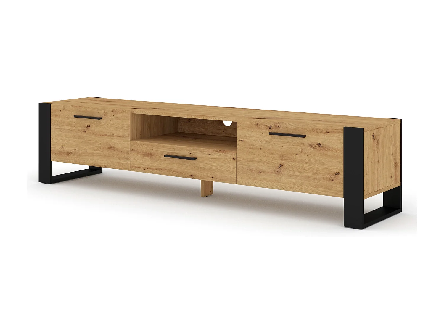 Mesa TV NUKA 200x43x48 Crema & Negro