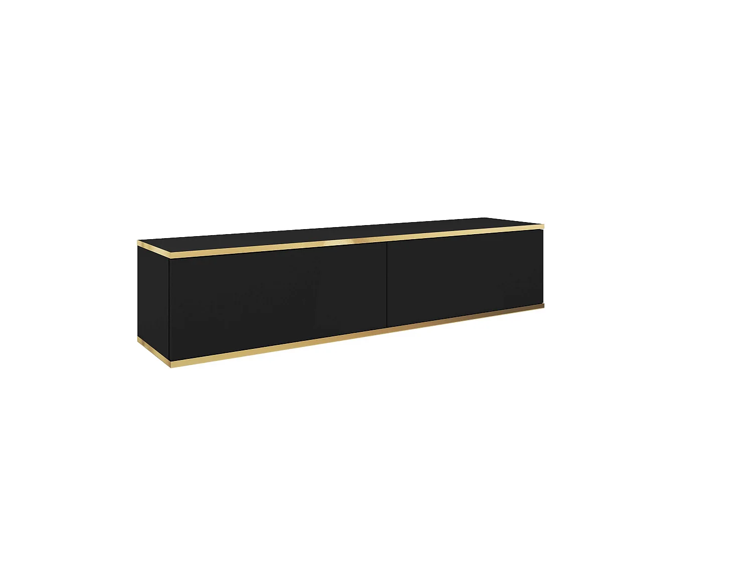 Table de télévision ORO RTV135 135x32x30 Noir & Doré