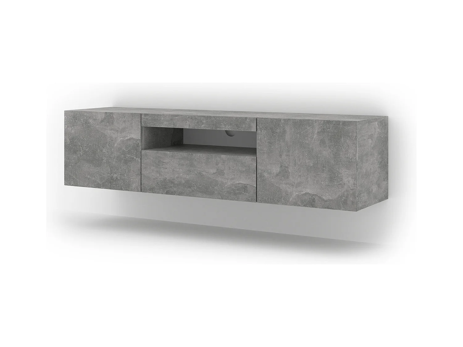 Tavolo TV AURA 150x37x42 NO LED Grigio