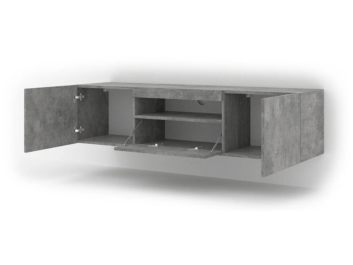 Table de télévision AURA 150x37x42 AUCUNE LED Gris
