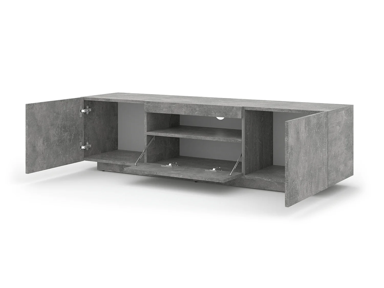 Table de télévision AURA 150x37x42 AUCUNE LED Gris