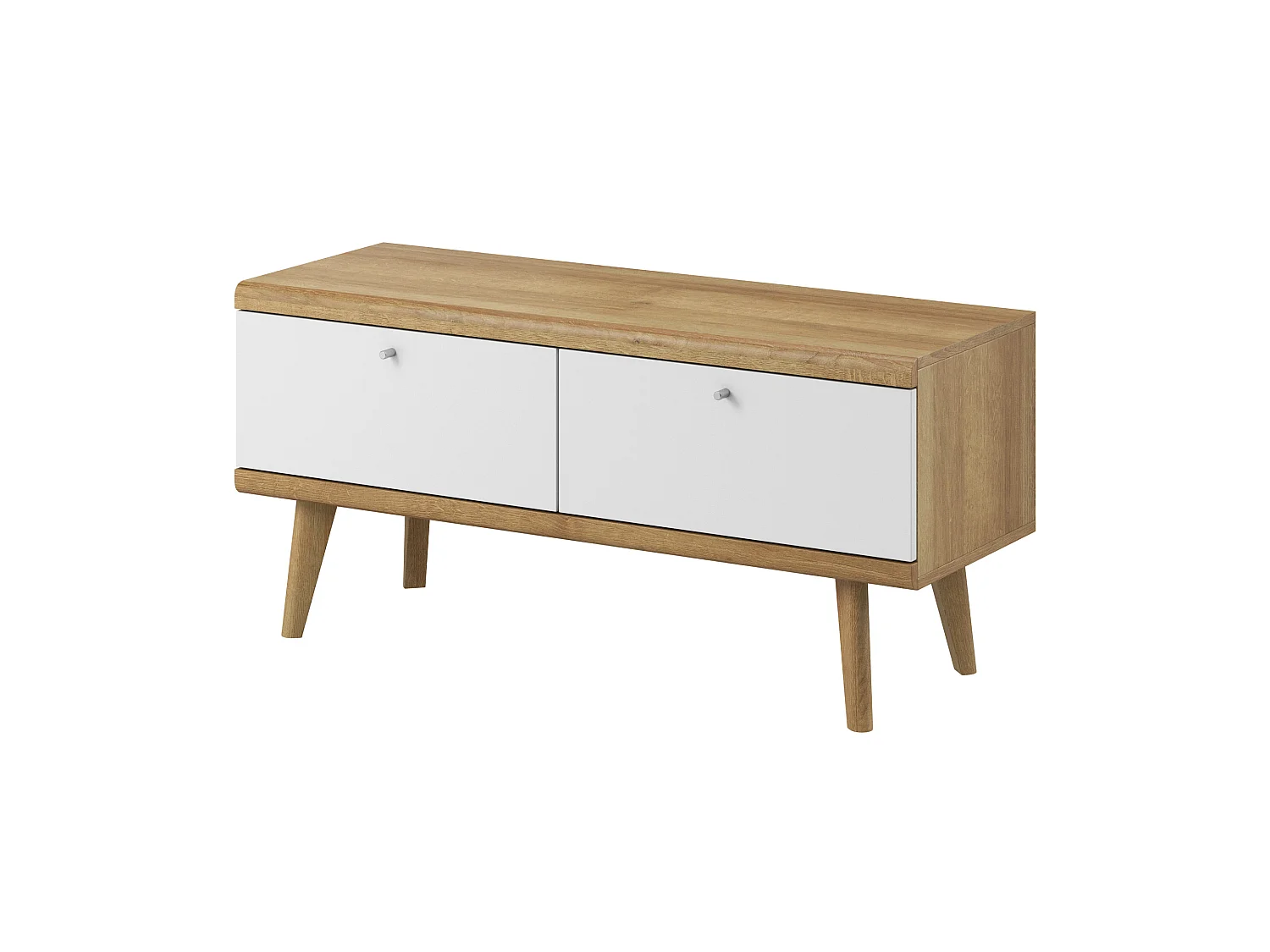 Table de télévision PRIMO RTV PRTV107 107x40x50 Crème & Blanc