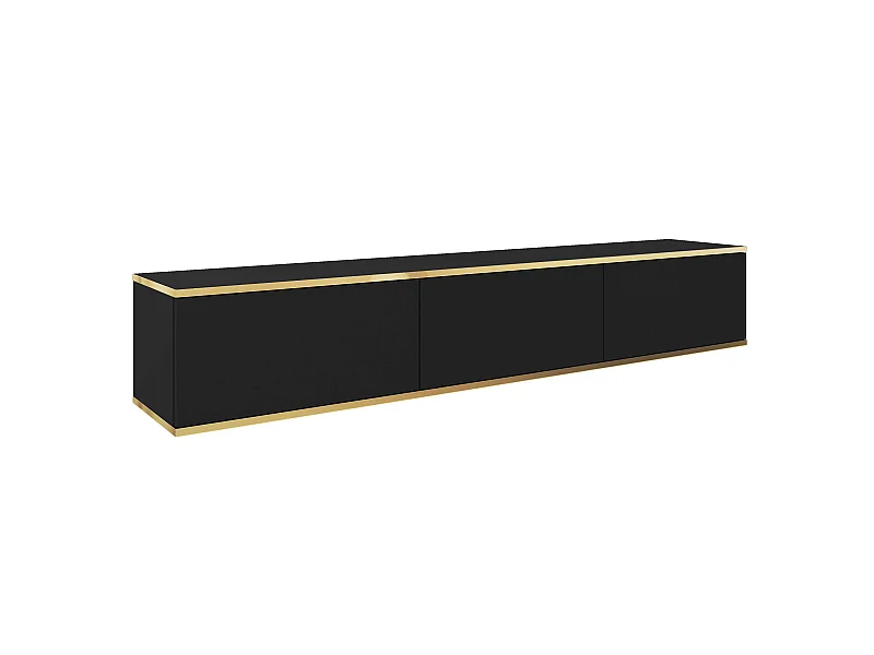 Mesa de TV ORO RTV175 175x32x30 Negro & Dorado