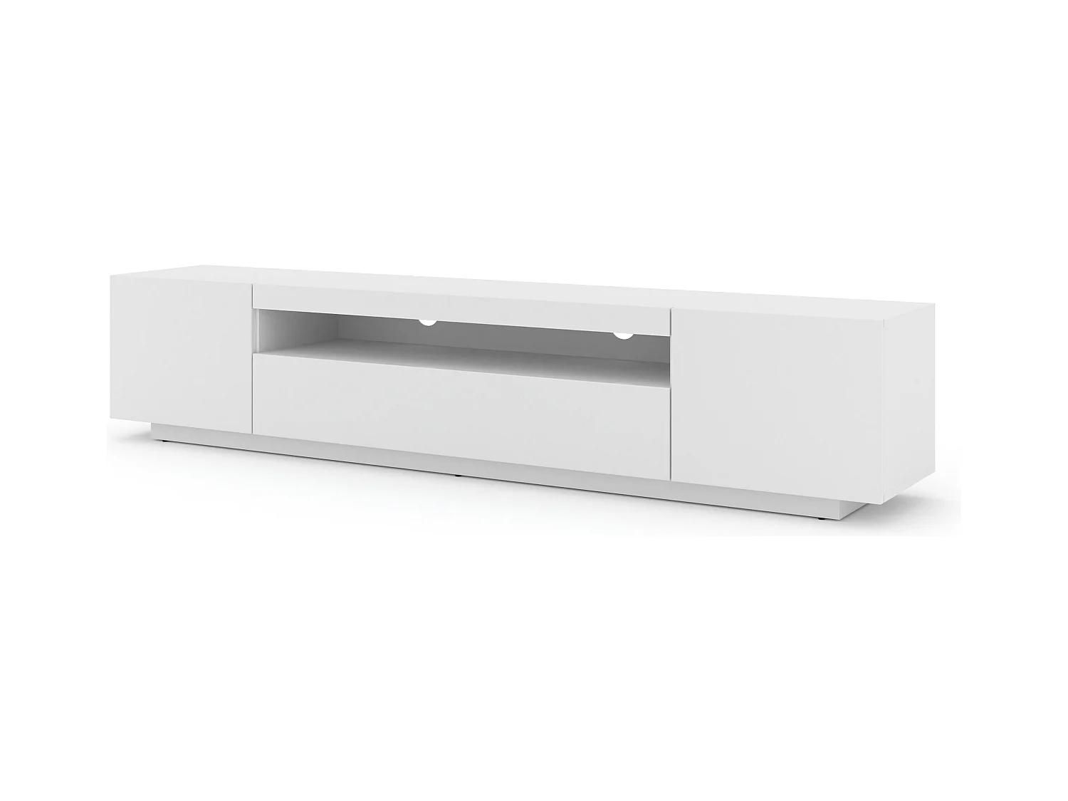 Table de télévision AURA 200x37x42 AUCUNE LED Blanc