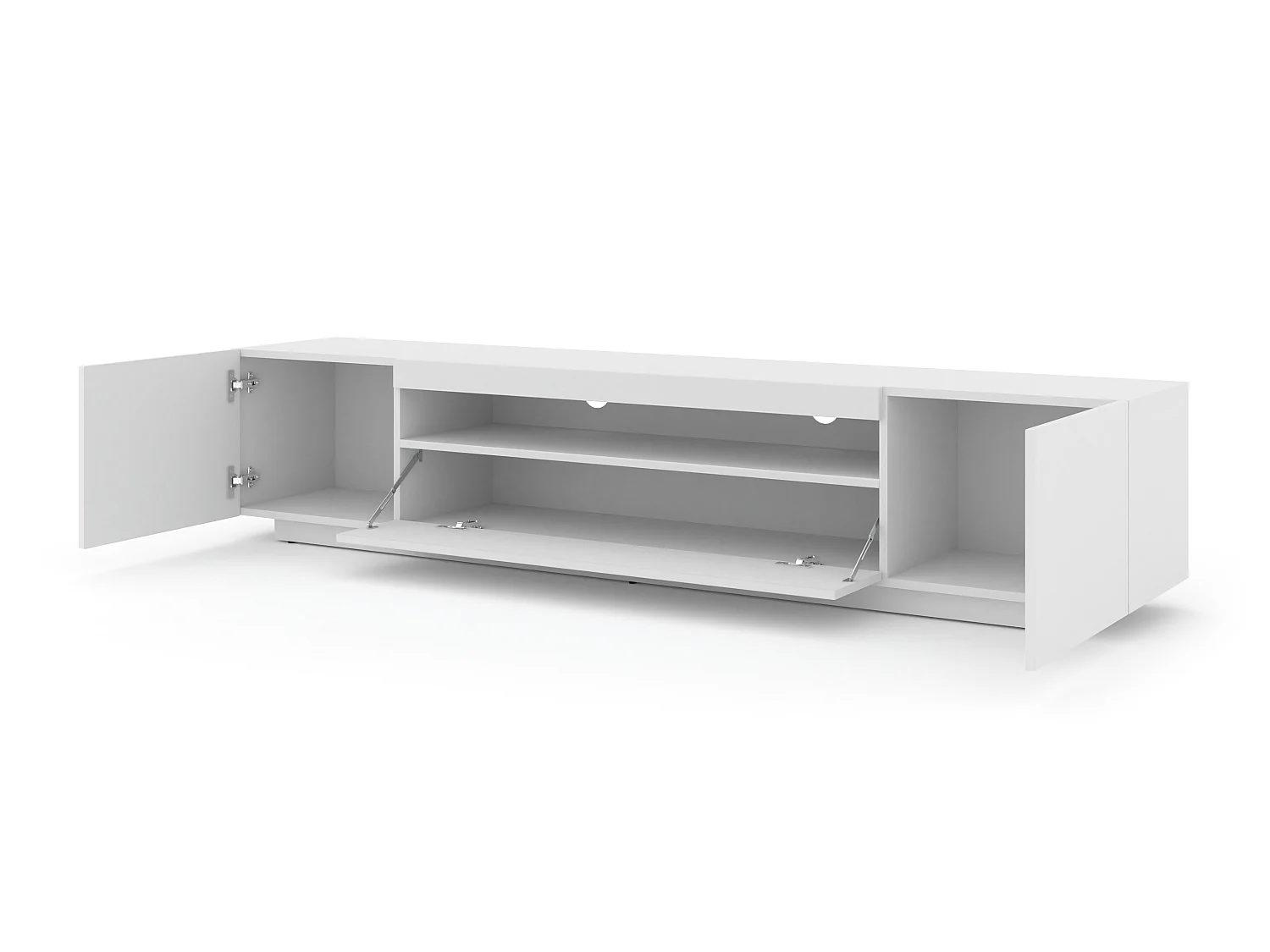 Aurus Wit 3-deurs TV-wandmeubel, 200 cm