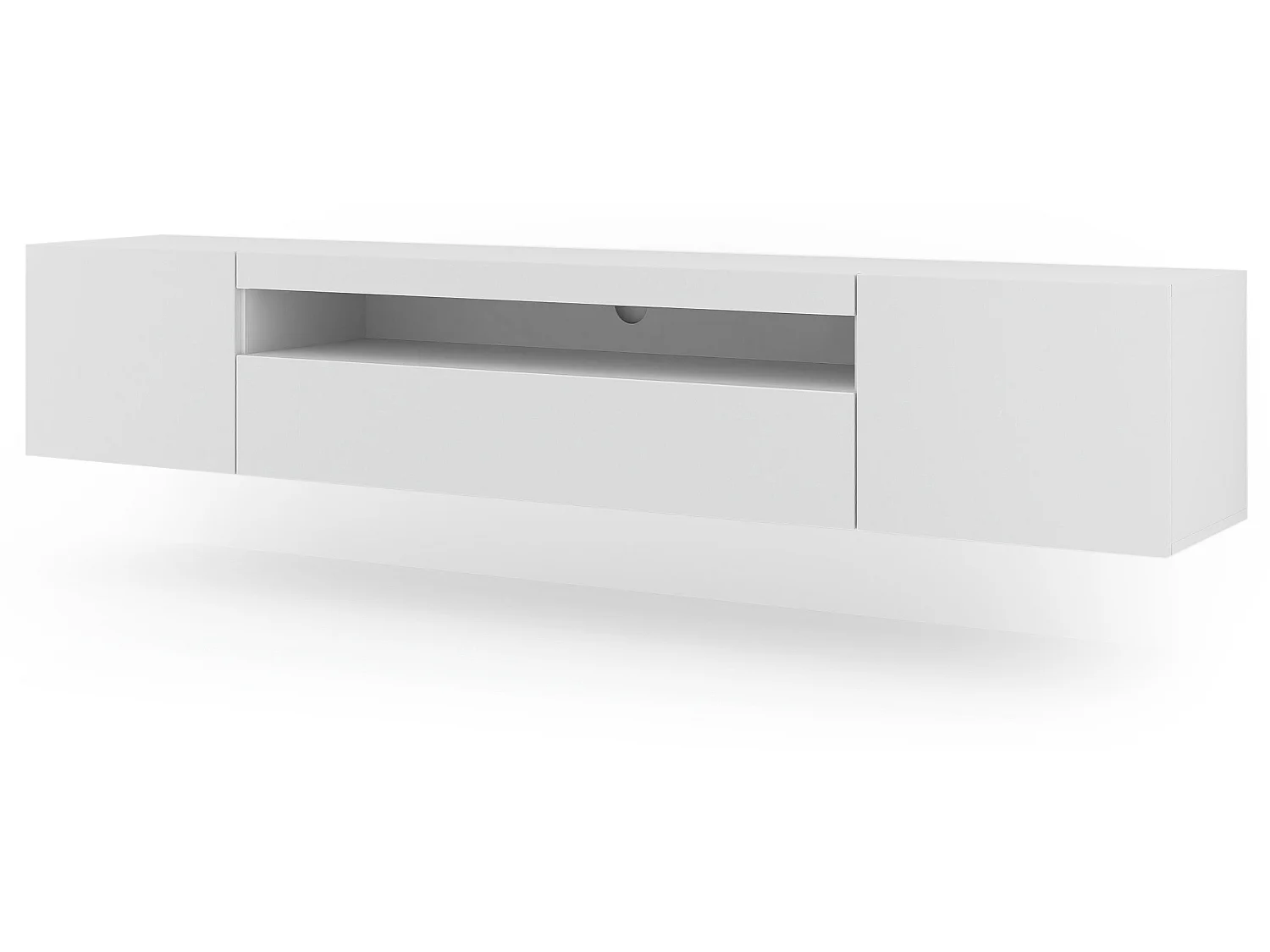 Aurus Wit 3-deurs TV-wandmeubel, 200 cm