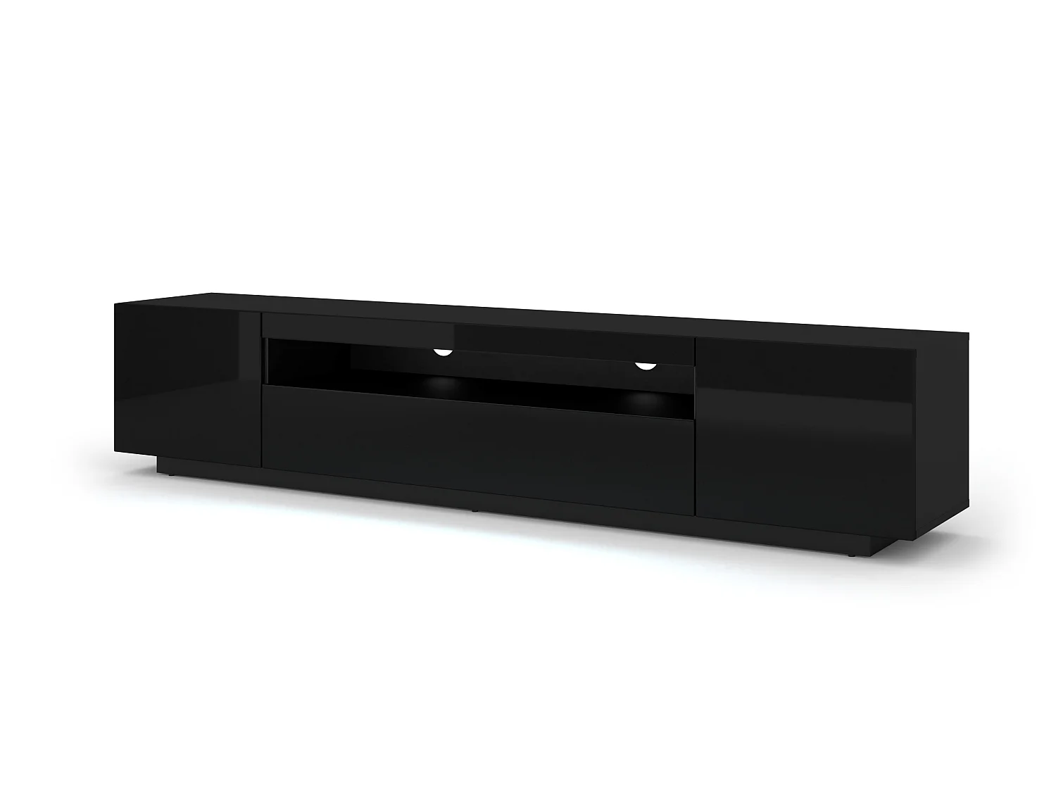Móvel TV AURA 200 cm preto brilhante