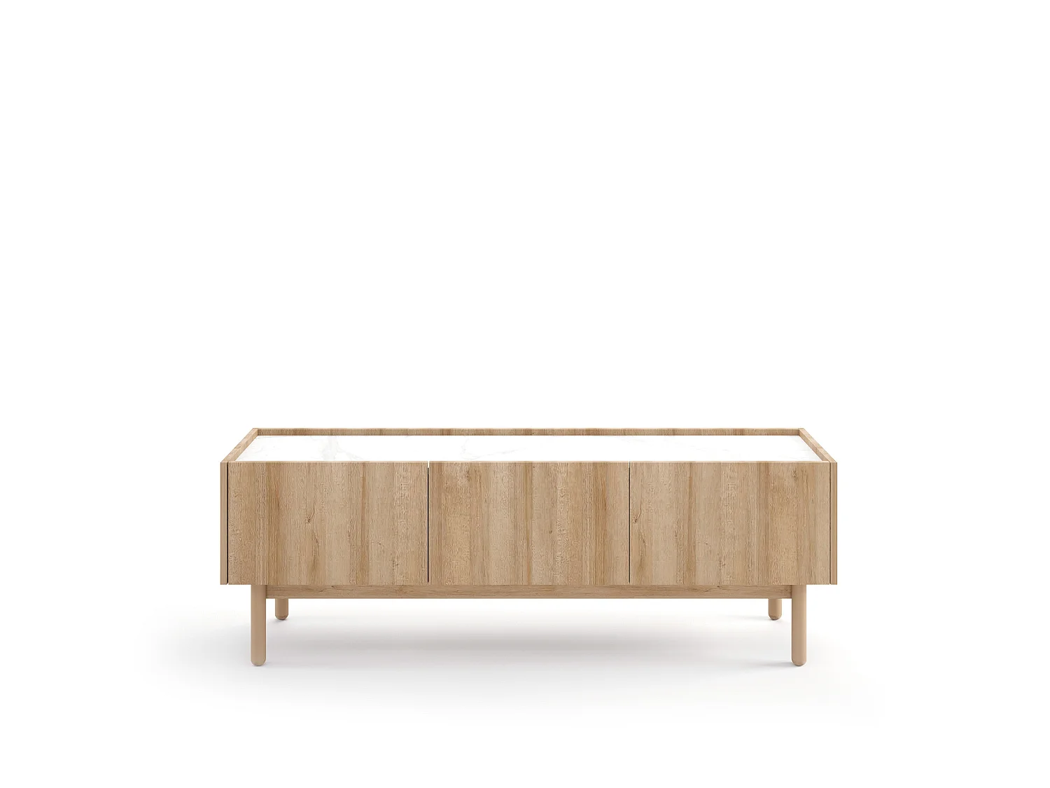 Mesa de TV BOHO RTV 144 144x37x48 Crema & Blanco