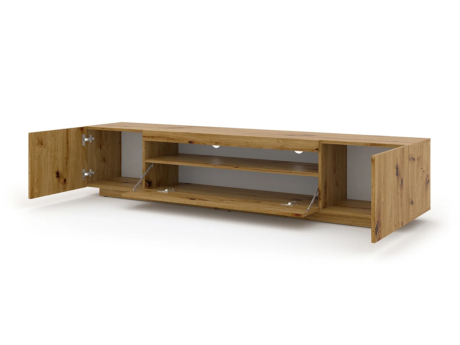 Table de télévision AURA 200x37x42 AUCUNE LED Crème
