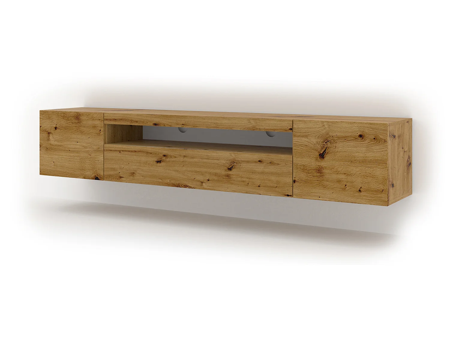 Table de télévision AURA 200x37x42 AUCUNE LED Crème