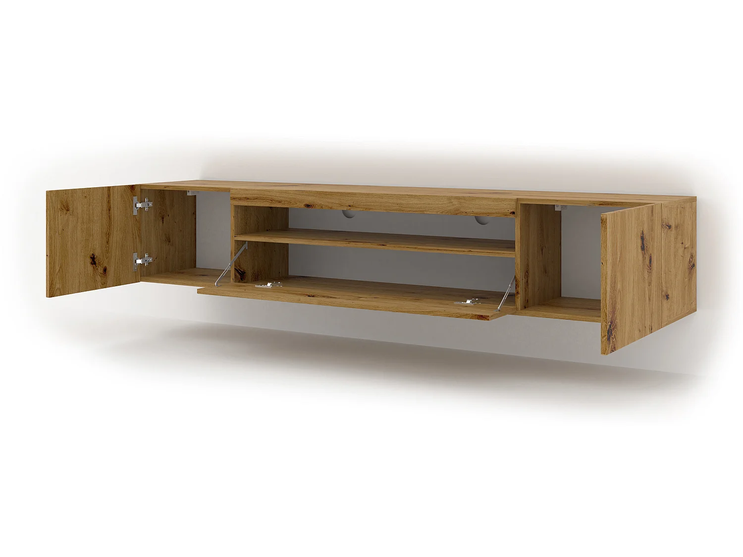 Table de télévision AURA 200x37x42 AUCUNE LED Crème