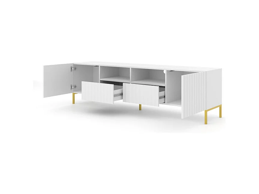 Fernsehtisch WAVE RTV200 2D2S 200x42x56 Weiss