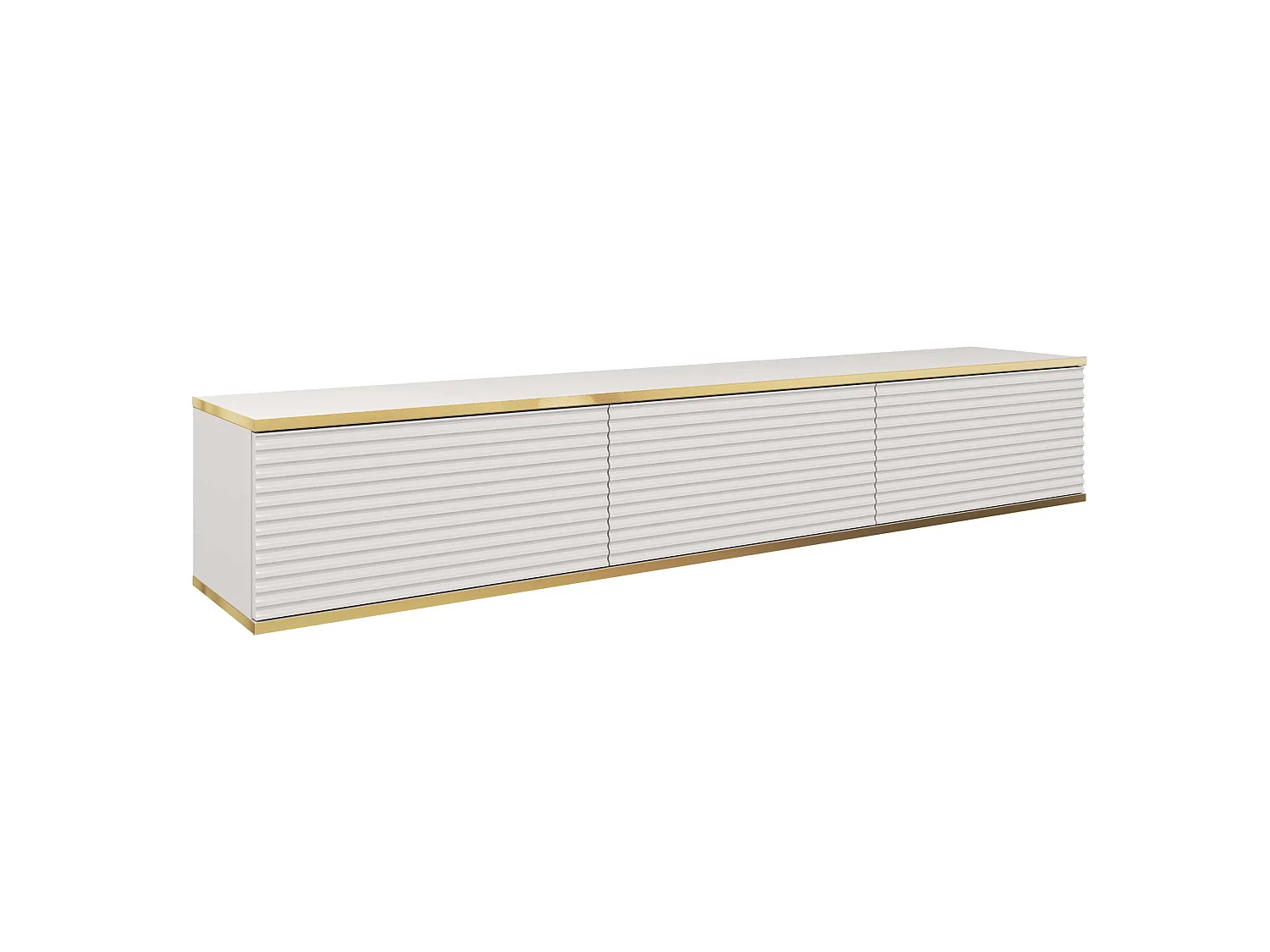 Tavolo TV ORO MDF RTV175 175x32x30 Bianco & Crema