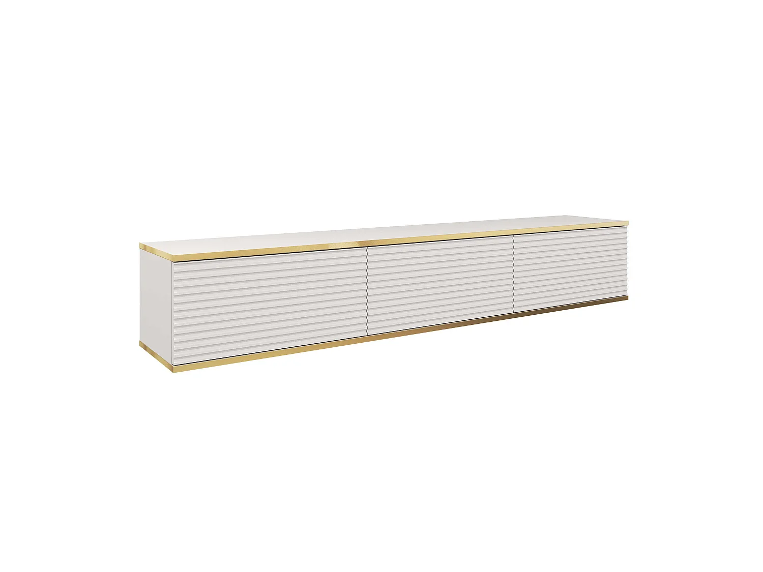 Table de télévision ORO MDF RTV175 175x32x30 Blanc & Crème