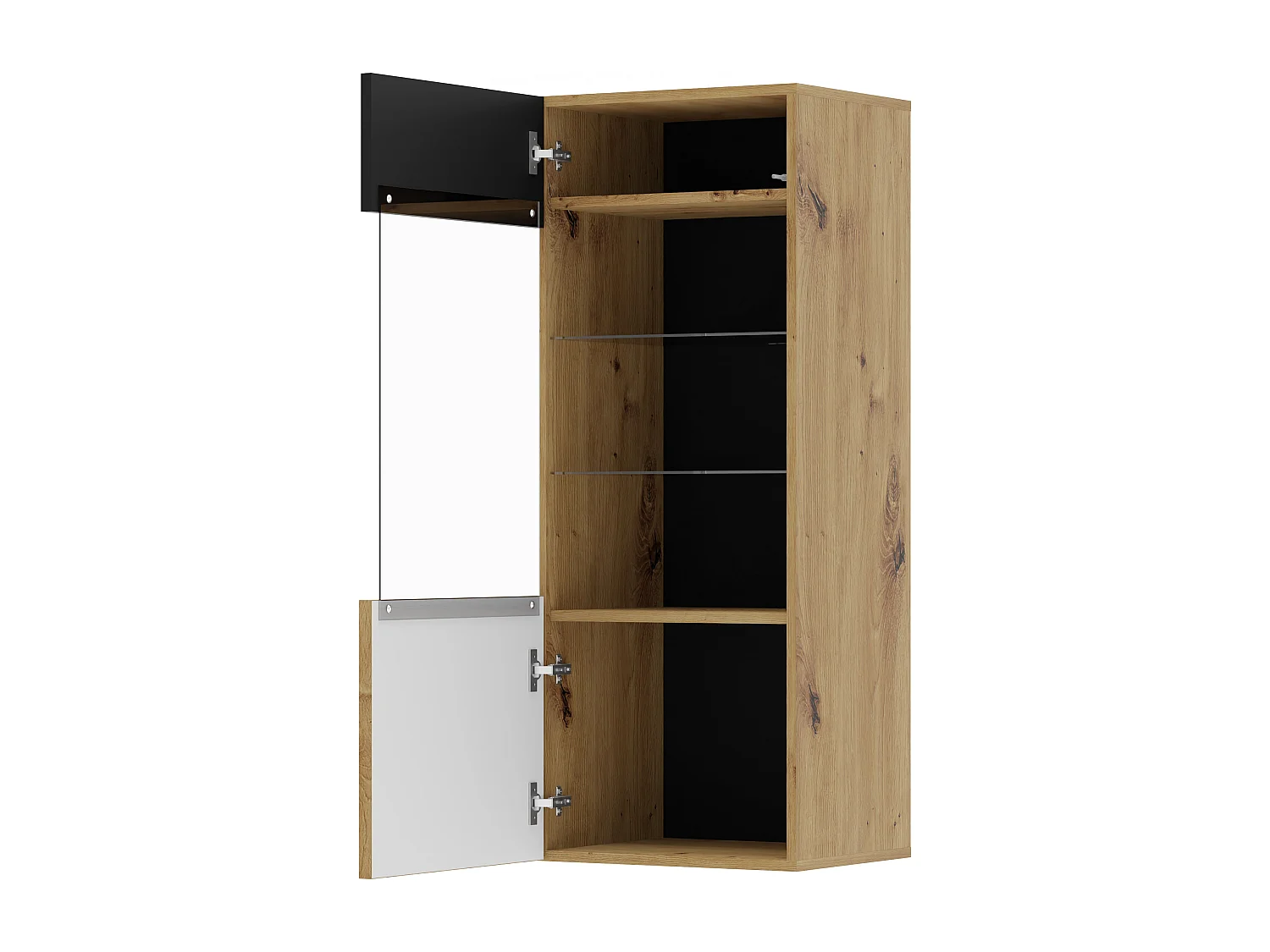 Armadio a muro AURIS 45x37x115 Crema & Nero