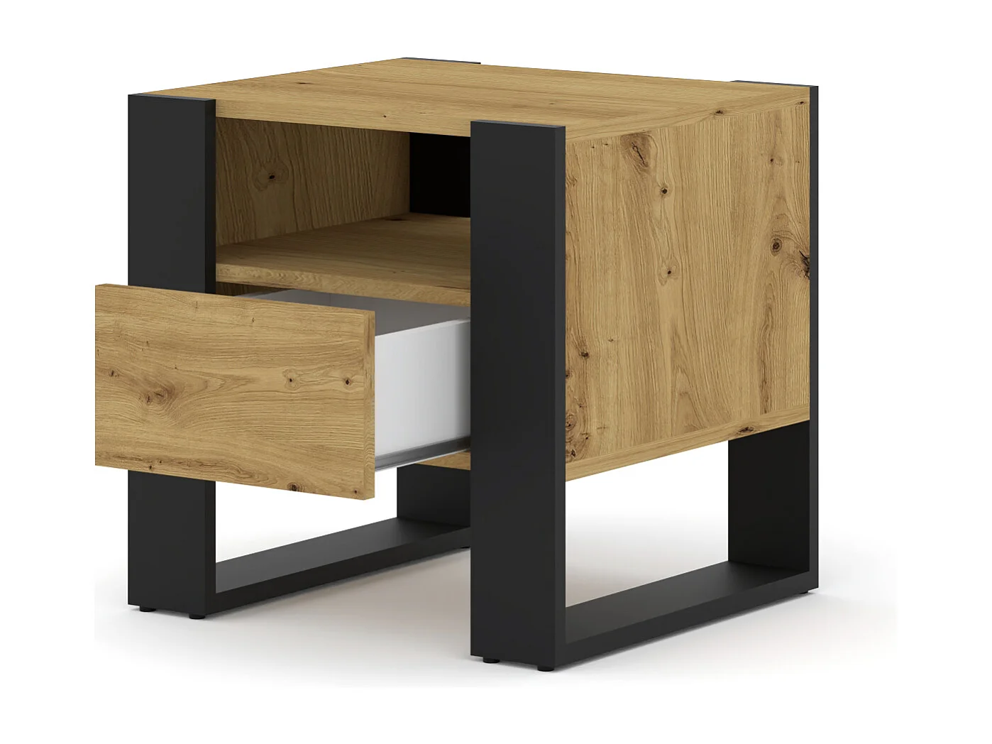 Mesilla de noche MONDI 48x40x47 Crema & Negro