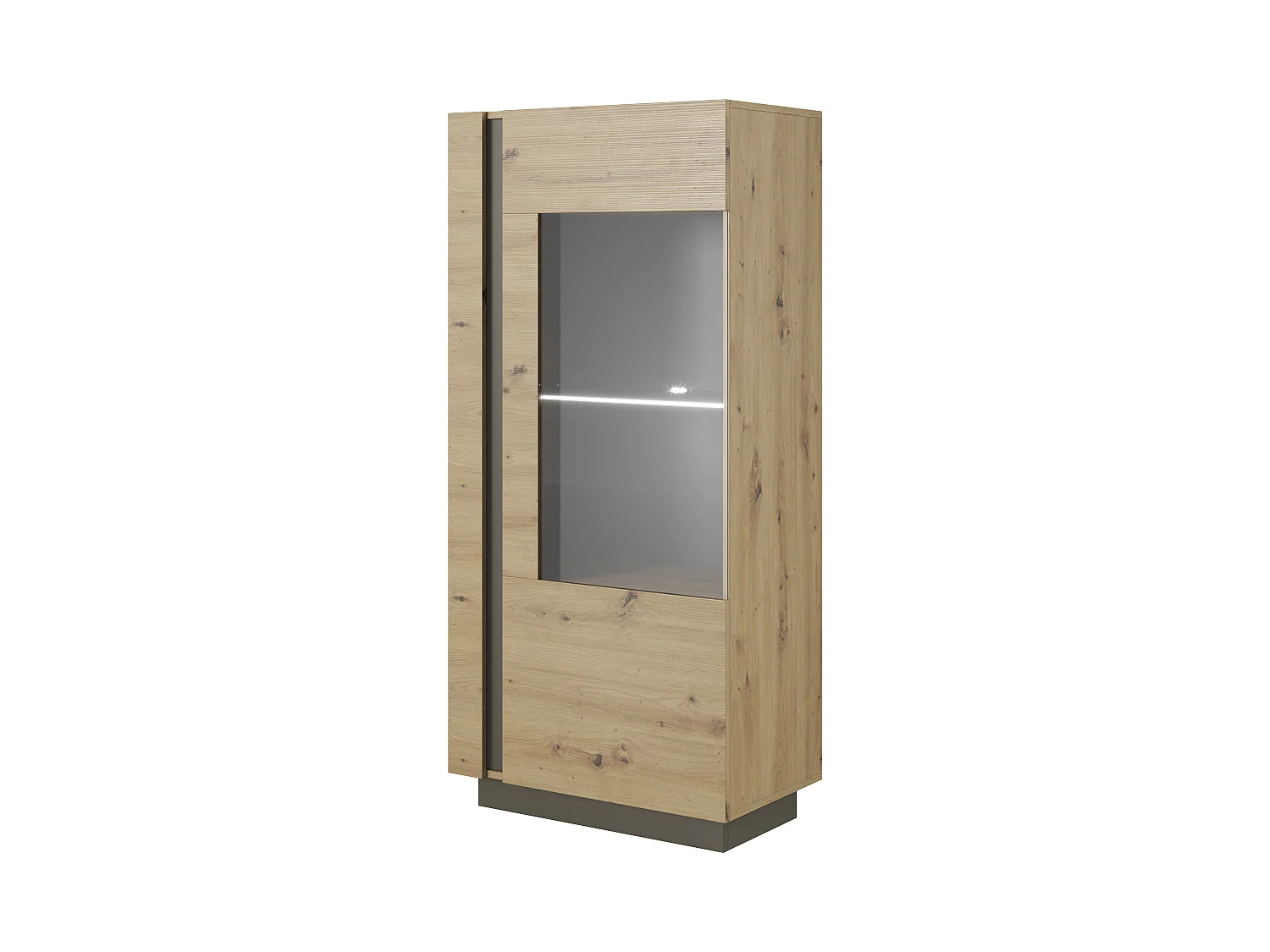 Armoire vitrine ARCO 72 LED 72x40x154 Beige