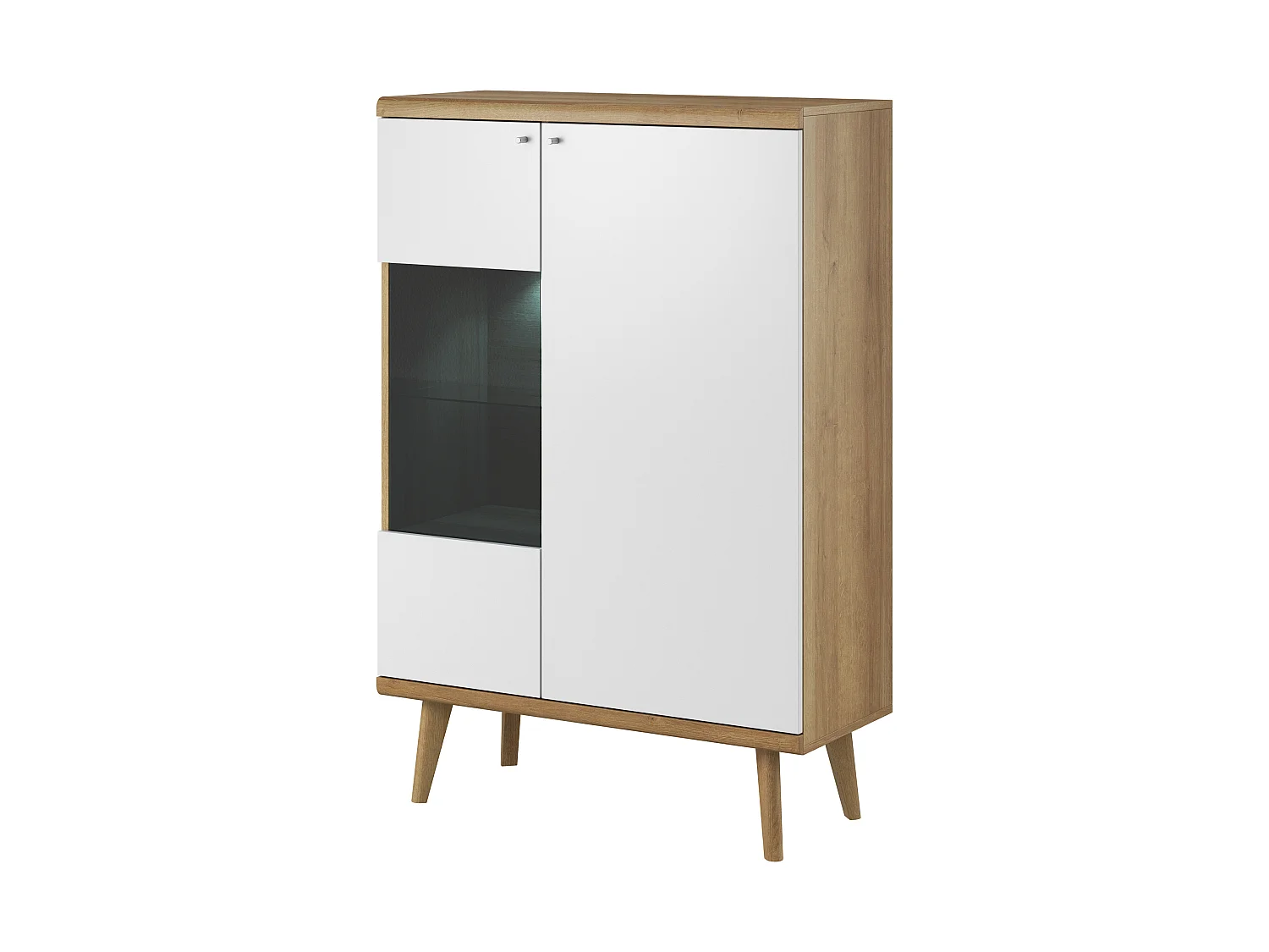 Vetrina a LED PRIMO PWT90 90x40x134 Crema & Bianco