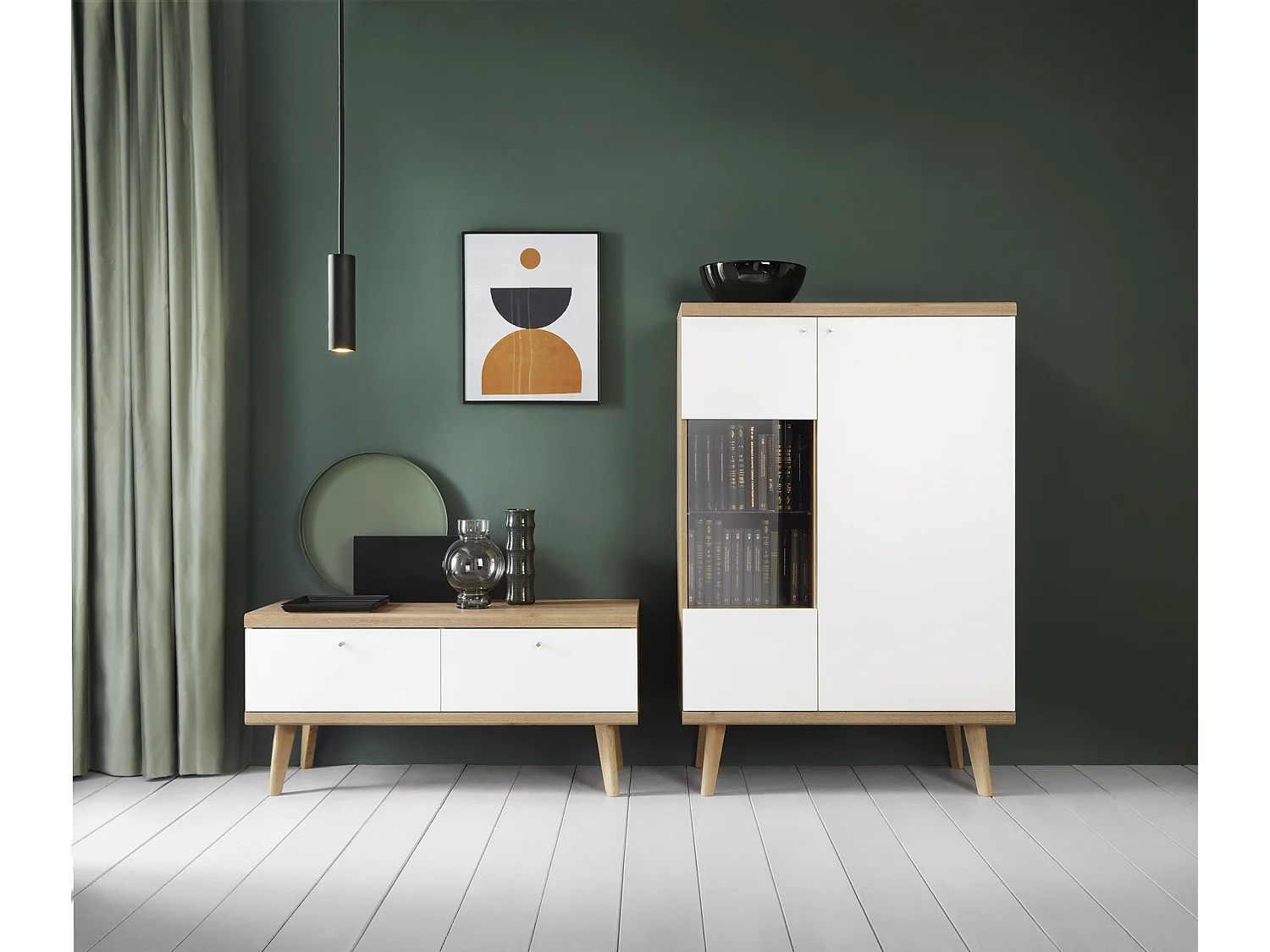 Vetrina a LED PRIMO PWT90 90x40x134 Crema & Bianco