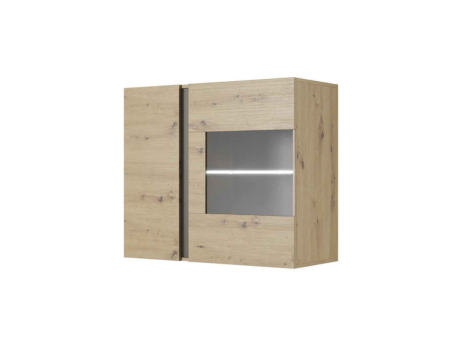 Armoire vitrine ARCO 96D LED 97x40x83 Beige