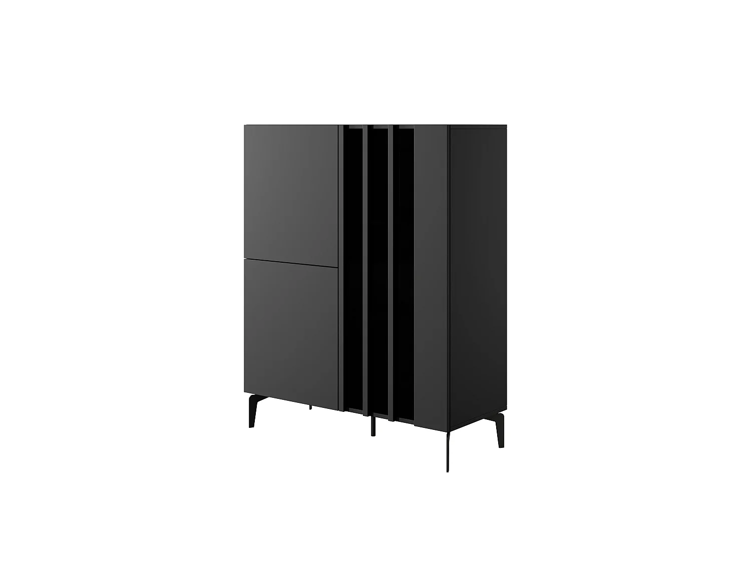 Vitrinenschrank TASK LED 100x40x124 Grau