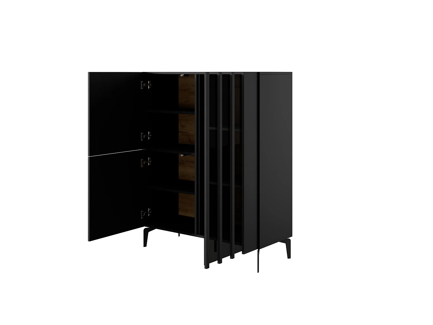 Vitrinenschrank TASK LED 100x40x124 Grau