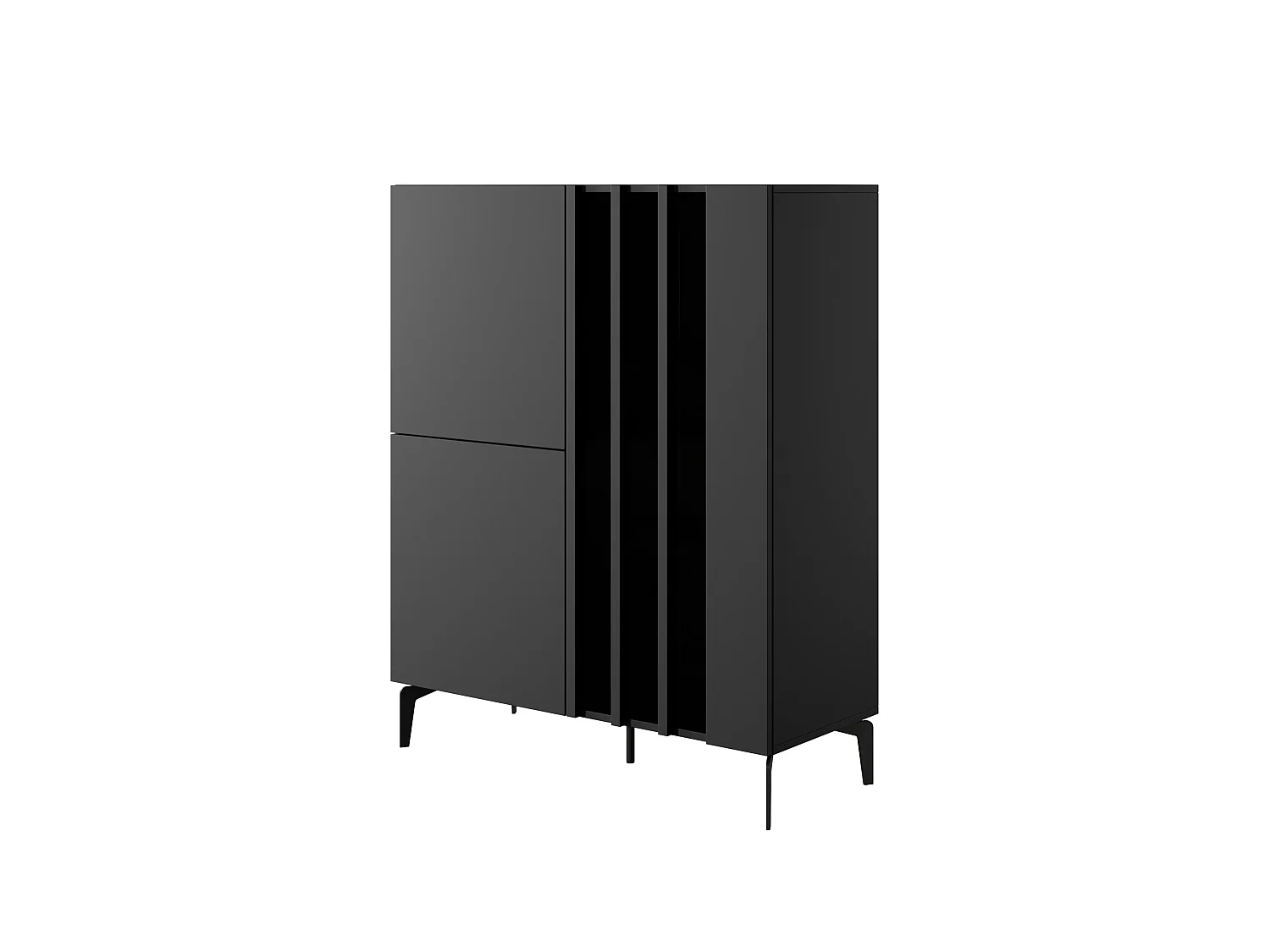 Armoire vitrine TASK LED 100x40x124 Gris