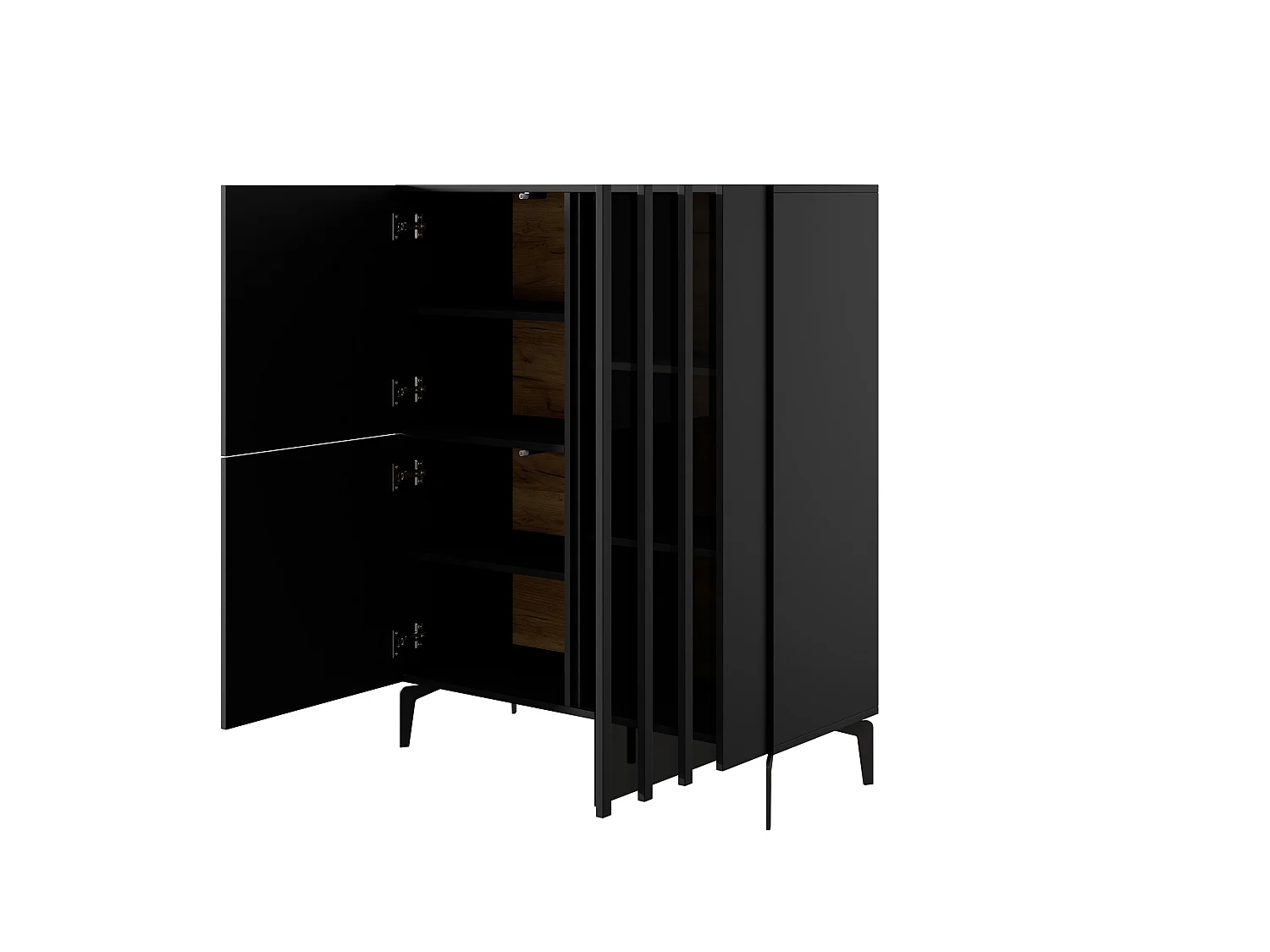 Armoire vitrine TASK LED 100x40x124 Gris