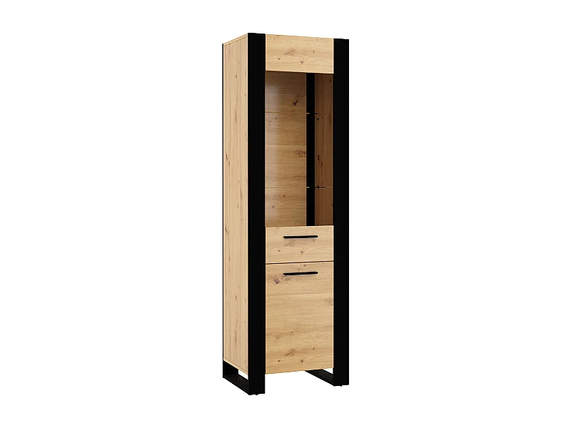 Armoire vitrine NUKA 58x45x188 Beige