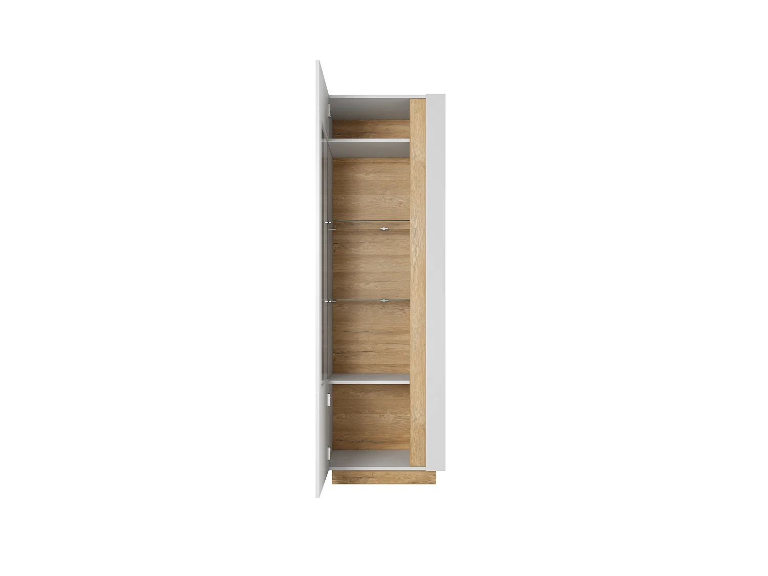 Vitrinenschrank ARCO 60W LED 60x40x194 Weiss