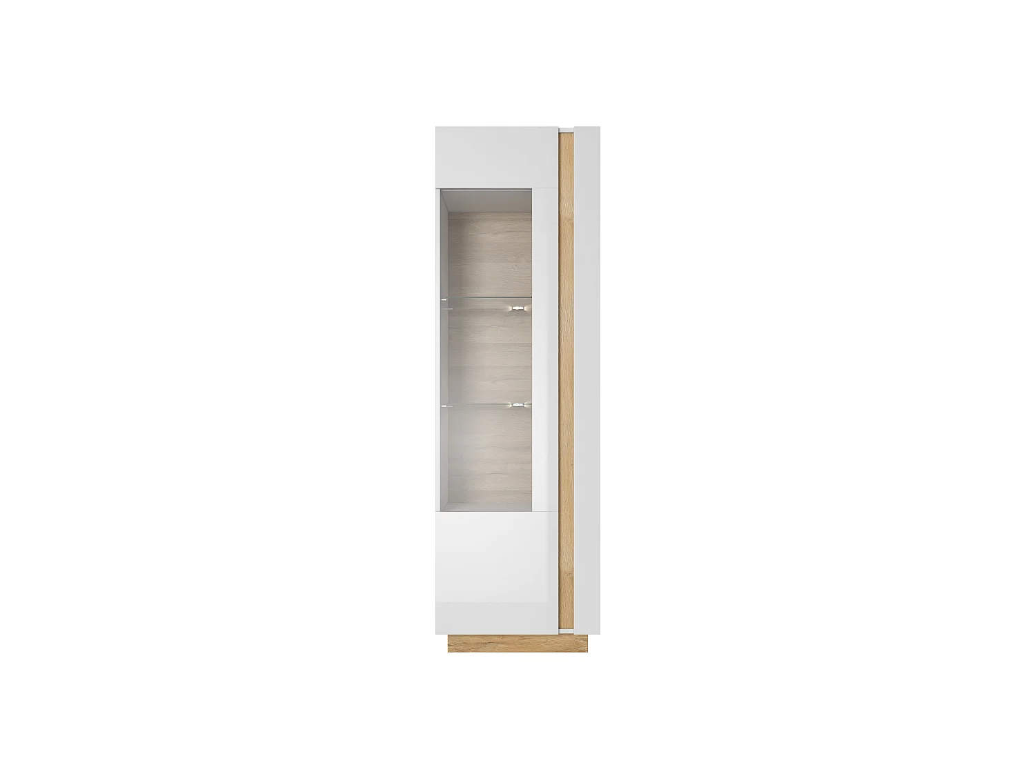 Vitrinenschrank ARCO 60W LED 60x40x194 Weiss