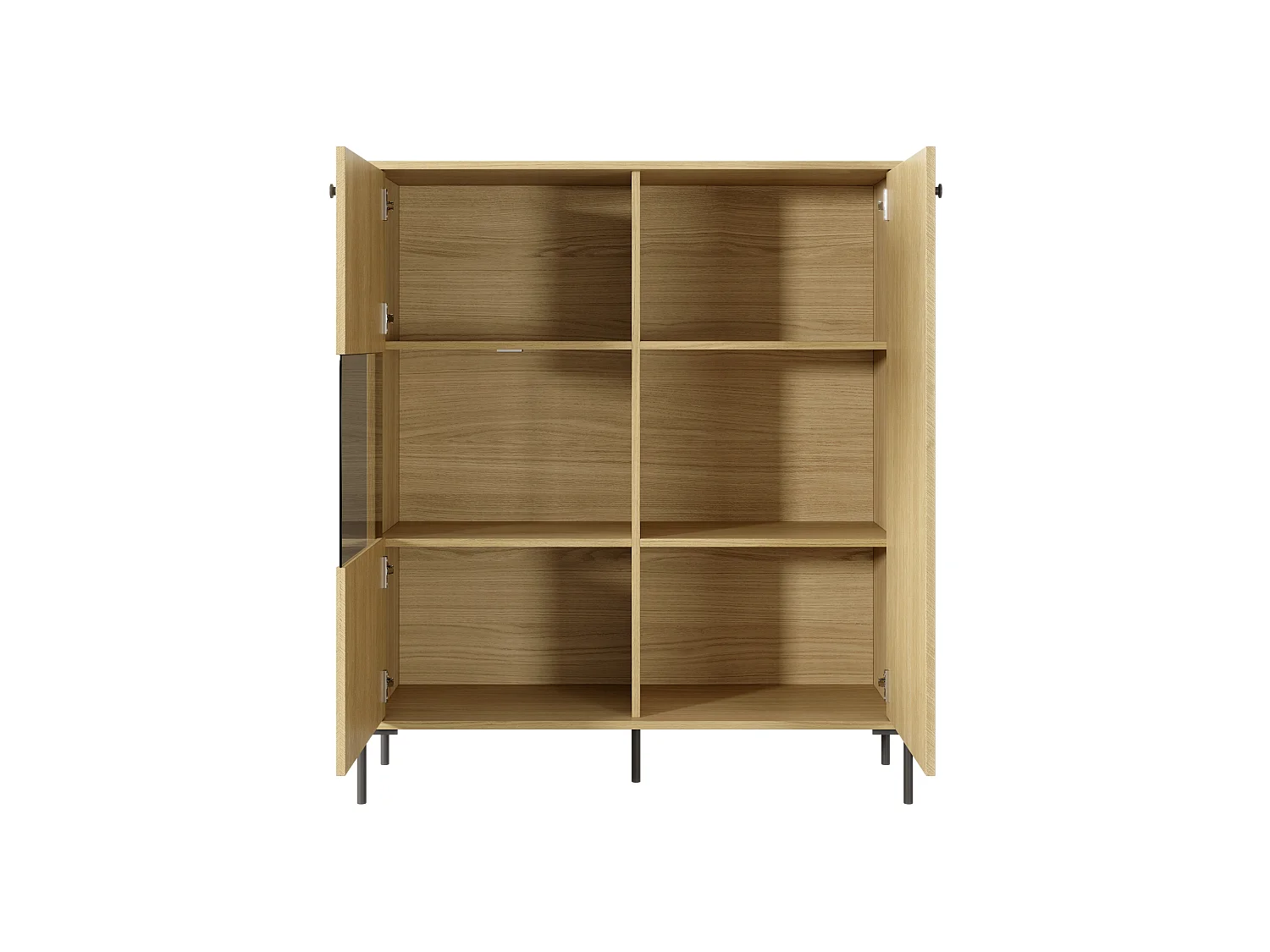 Vitrinenschrank SCANDI LED 107x40x124 Beige