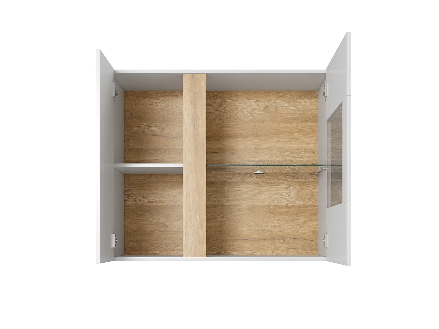 Vitrinenschrank ARCO 96D LED 97x40x83 Weiss