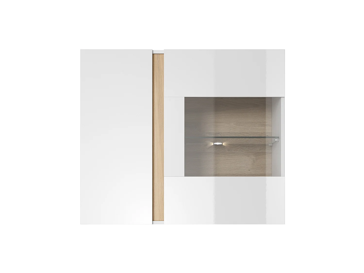 Armoire vitrine ARCO 96D LED 97x40x83 Blanc