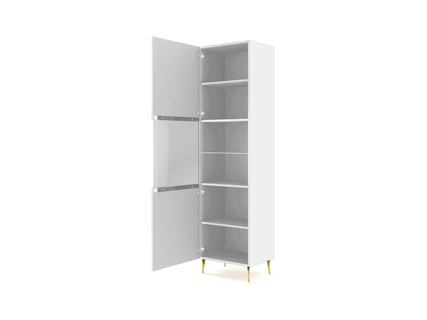 Vetrina RavennaB 60x42x215 Bianco & Crema