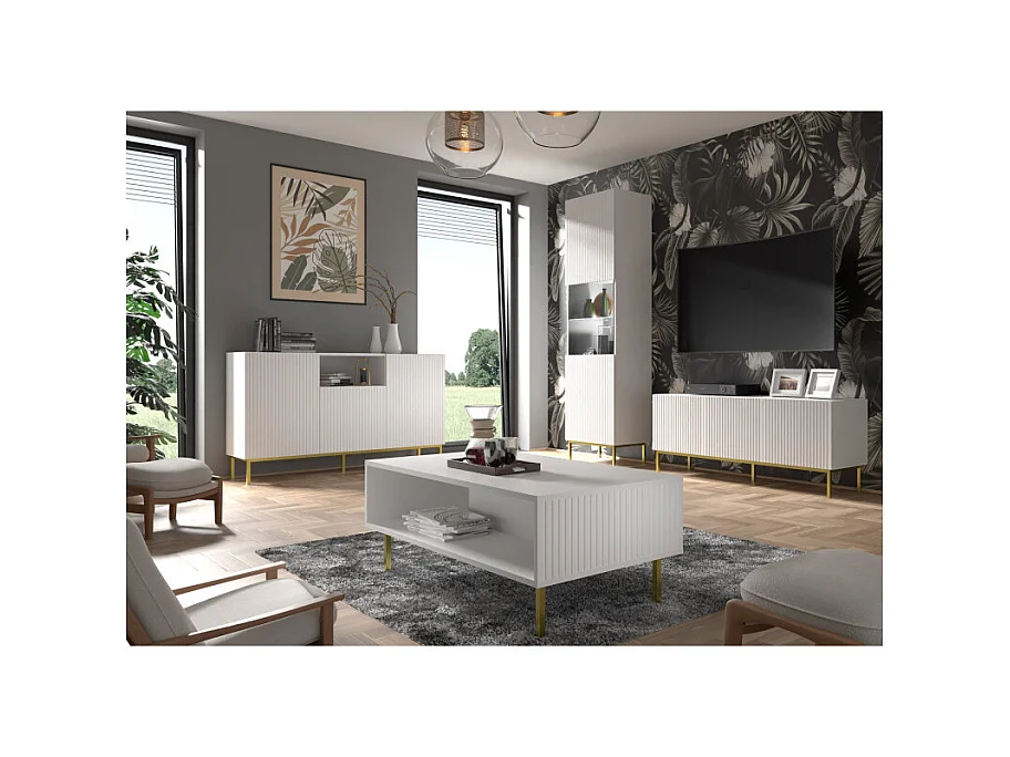 Vetrina RavennaB 60x42x215 Bianco & Crema