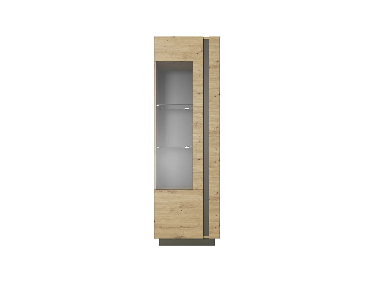 Armoire vitrine ARCO 60W LED 60x40x194 Beige