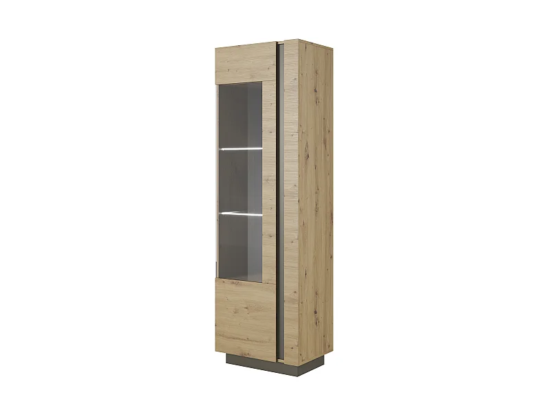 Armoire vitrine ARCO 60W LED 60x40x194 Beige