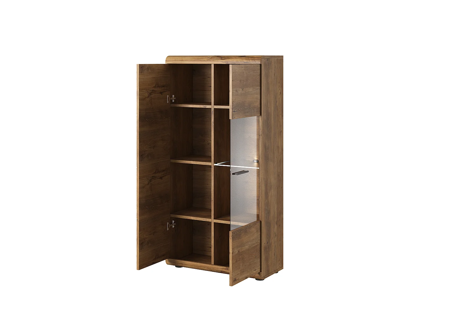 Vetrina ELEN NISKA LED 80x37x158 Marrone