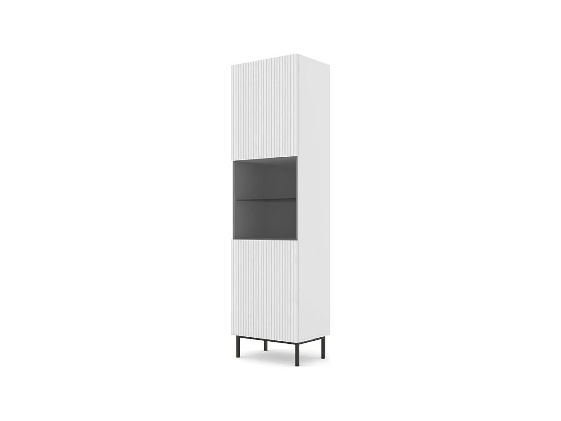 Vetrina RavennaB 60x42x217 Bianco & Nero