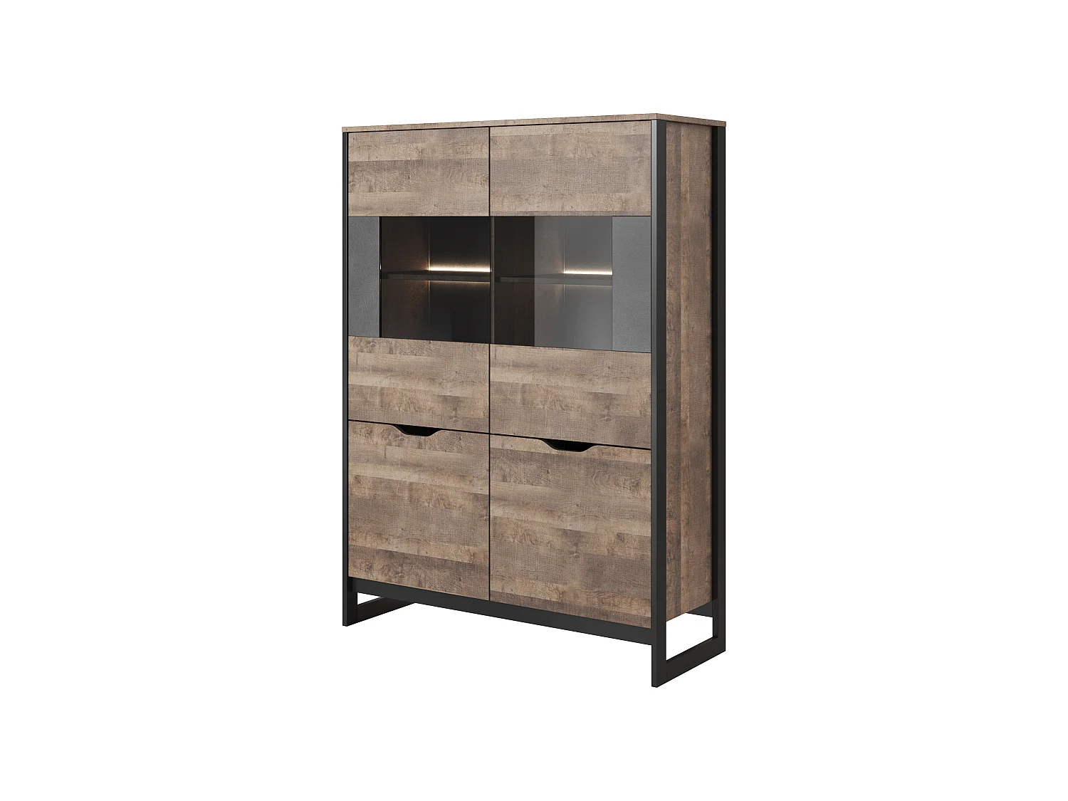 Vetrina ARDEN B LED 109x40x150 Crema & Grigio