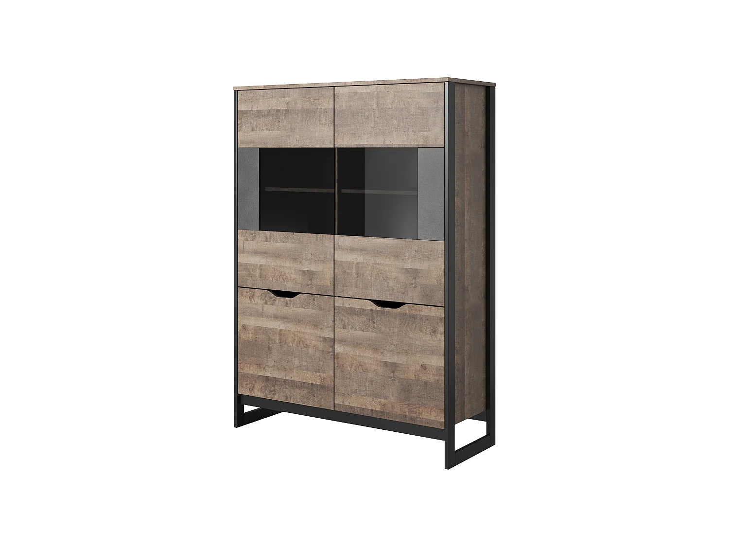 Vetrina ARDEN B LED 109x40x150 Crema & Grigio
