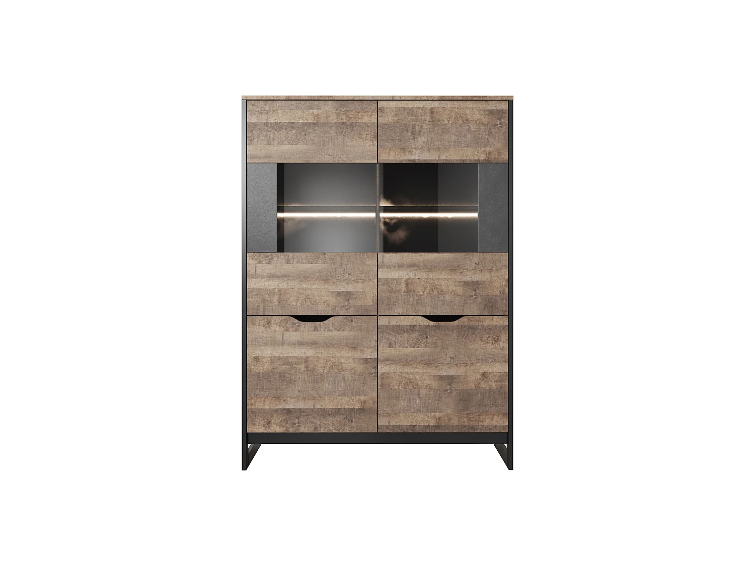 Vetrina ARDEN B LED 109x40x150 Crema & Grigio