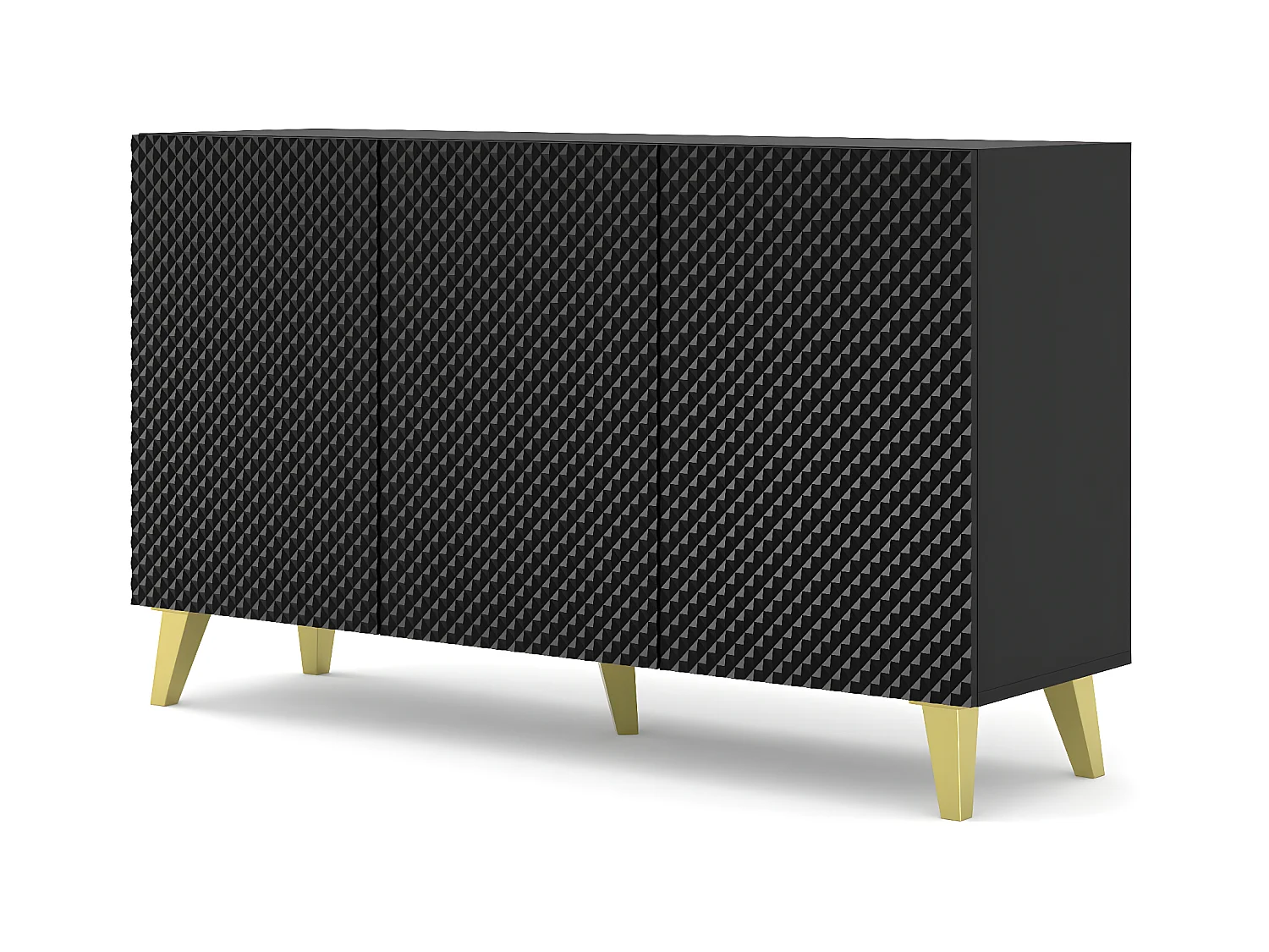 Commode Ravenna PC 150 3D 150x42x87 Noir & Doré