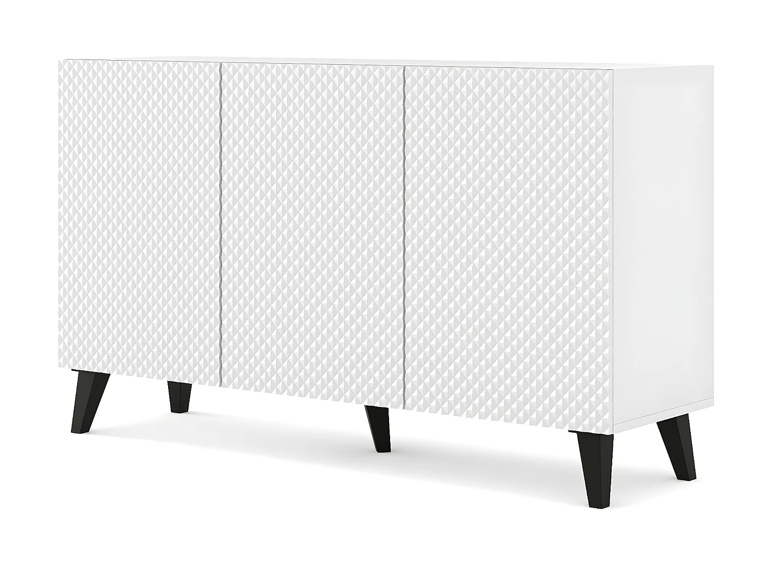 Cassettiera Ravenna PC 150 3D 150x42x87 Bianco & Nero