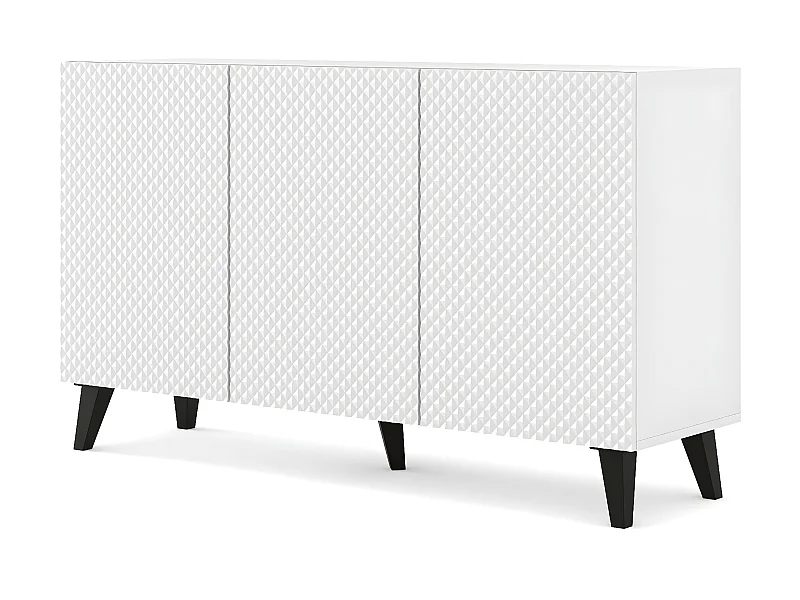 Cassettiera Ravenna PC 150 3D 150x42x87 Bianco & Nero
